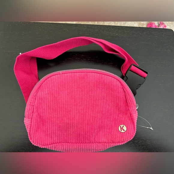 Katydid Handbags - Katy Did Cordoroy Belt Bag Fanny Pack Sling Bag Pink Gorpcore Outdoors Casual